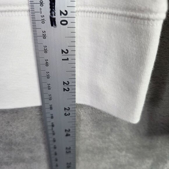 Womens Gap White Full Zip Hoodie Jacket Drawstring Cotton Polyester Blend Size L - Picture 6 of 7